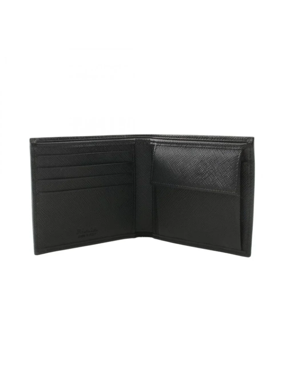 Prada Bifold Wallet Tessuto Saffian Nylon Saffiano Leather